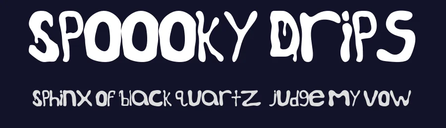 Spoooky Drips by Daniel Bent — Decorative Font — thumbnail 2