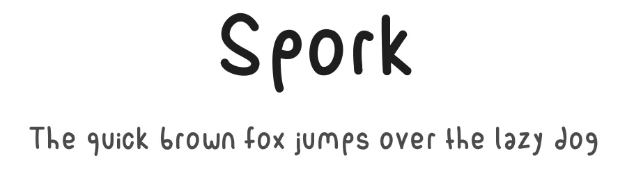 Spork by Shara Weber โ Decorative Font