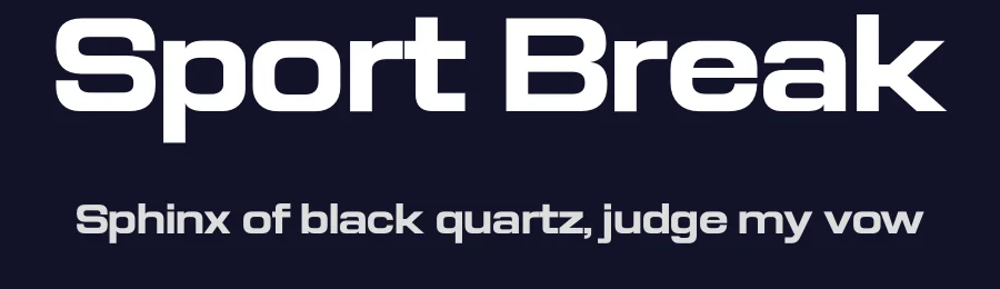Sport Break by Namara Creative — Sans Serif Font — thumbnail 2
