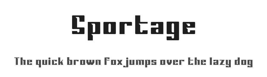 Sportage by Burntilldead Typefoundry — Display Font