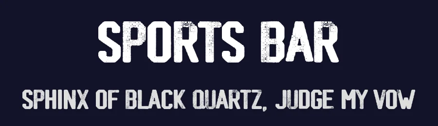 Sports Bar by Woodcutter — Decorative Font — thumbnail 2