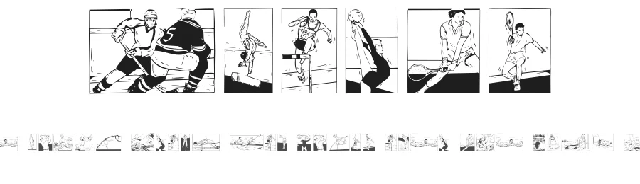 Sports by Manfred Klein — Dingbats Font