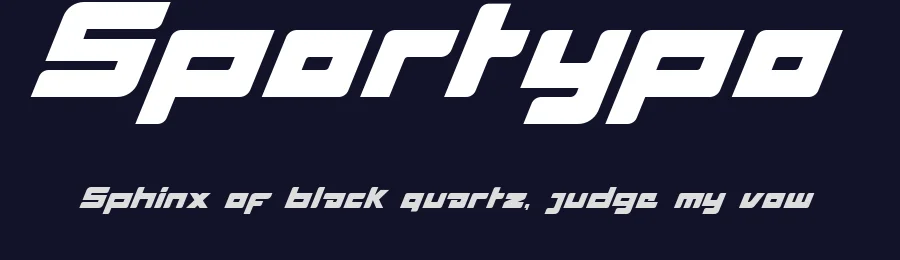 Sportypo by ghielzact — Display Font — thumbnail 2
