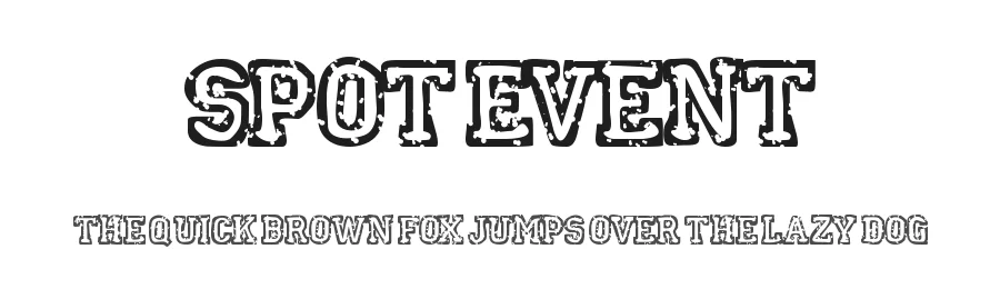 Spot Event by Xerographer Fonts — Decorative Font