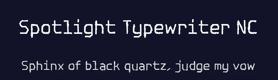 Spotlight Typewriter NC by Jayvee Enaguas — Decorative Font — thumbnail 2