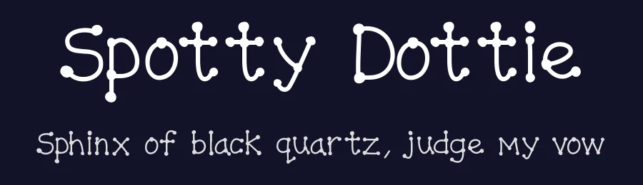 Spotty Dottie by Karen Vincent — Decorative Font — thumbnail 2