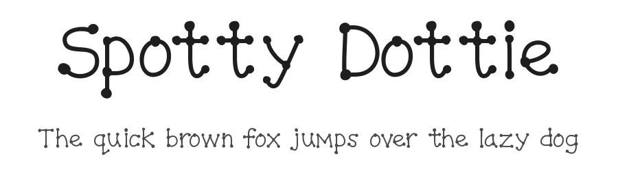Spotty Dottie by Karen Vincent — Decorative Font