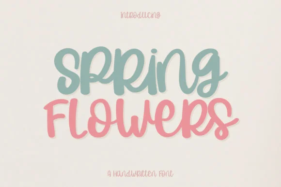 Spring Flowers Font by Wanida Toffy — Script Handwritten Font