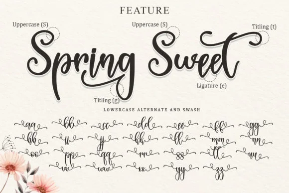 Spring Sweet Font by Sakha Design — Script Handwritten Font — thumbnail 8