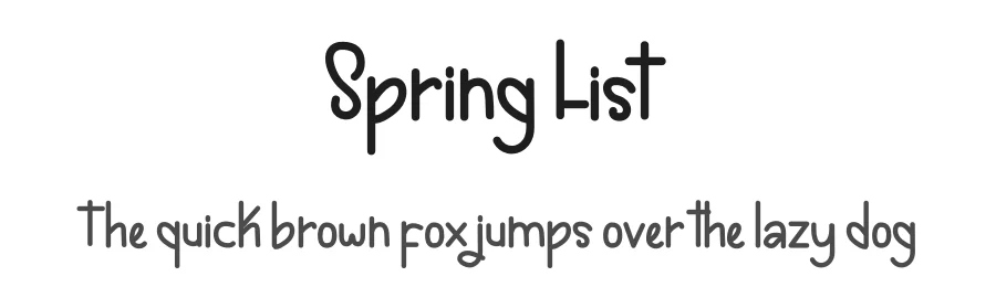 Spring List