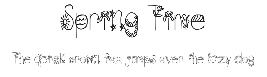 Spring Time by Brianna Erickson β Decorative Font