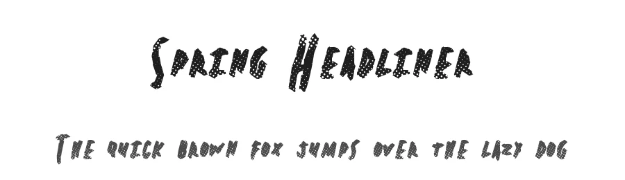Spring Headliner by Xerographer Fonts — Decorative Font