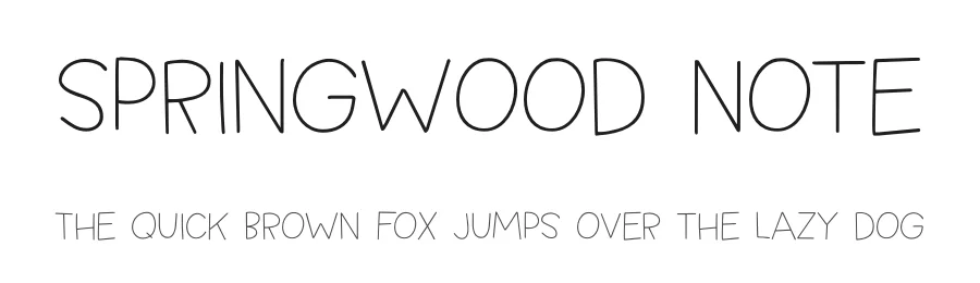 Springwood Note by Hanoded — Decorative Font
