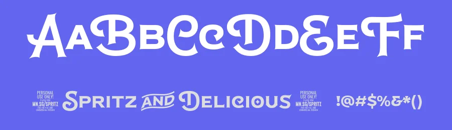 Spritz And Delicious by Måns Grebäck — Decorative Font — thumbnail 3