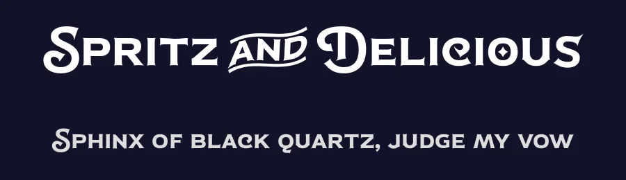 Spritz And Delicious by Måns Grebäck — Decorative Font — thumbnail 2