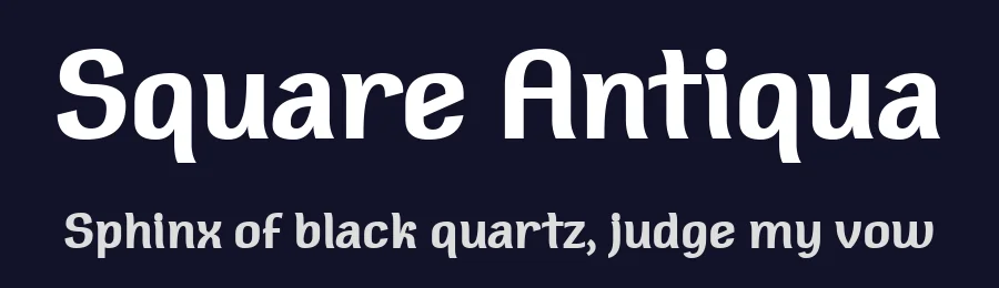 Square Antiqua by Wojciech Kalinowski — Sans Serif Font — thumbnail 2