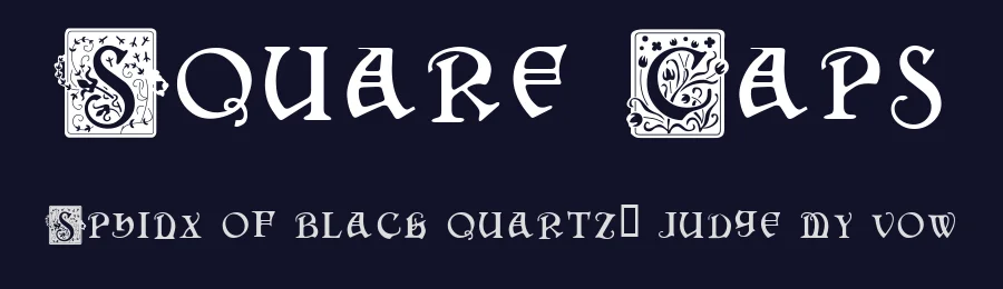 Square Caps by George Williams — Blackletter Font — thumbnail 2