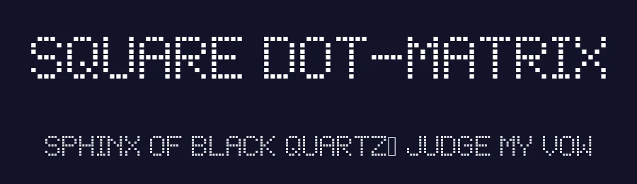Square Dot-Matrix by Krafti Lab — Display Font — thumbnail 2
