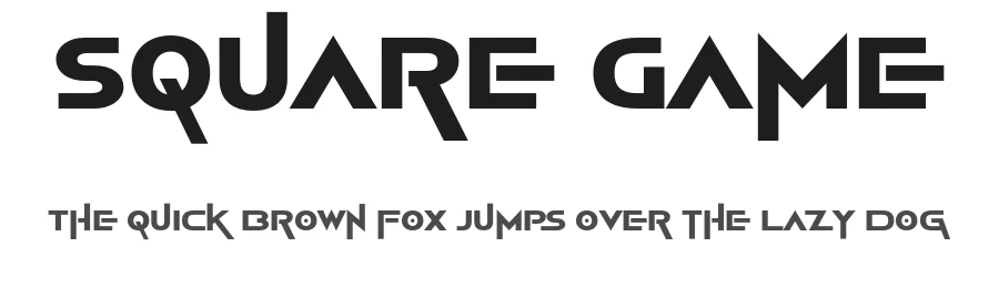 Square Game by Faqih Fawaji — Display Font
