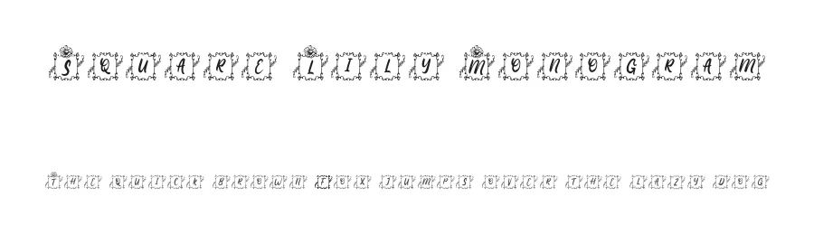 Square Lily Monogram