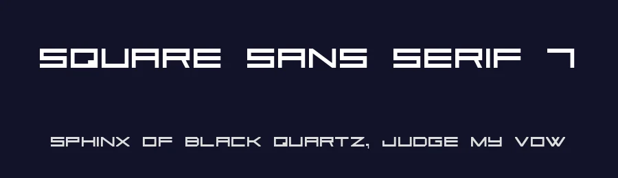 Square Sans Serif 7 by Style-7 — Display Font — thumbnail 2