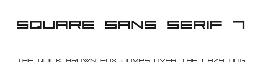 Square Sans Serif 7 by Style-7 — Display Font