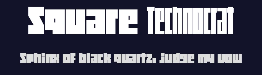 Square Technocrat by Måns Grebäck — Display Font — thumbnail 2
