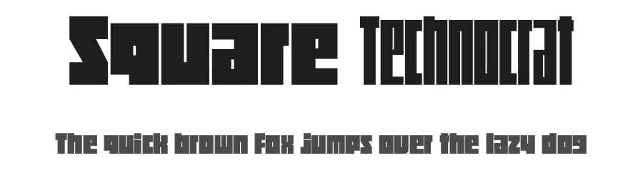 Square Technocrat by Måns Grebäck — Display Font