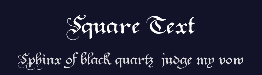 Square Text by Michel Bujardet — Blackletter Font — thumbnail 2