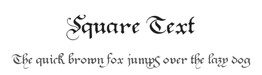 Square Text by Michel Bujardet — Blackletter Font