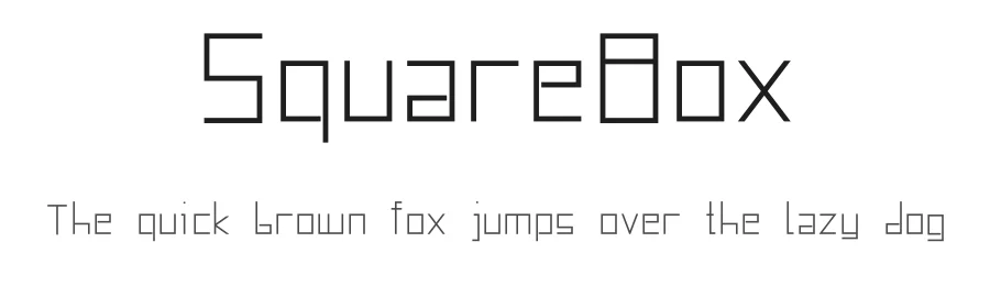 SquareBox by unereverie — Display Font