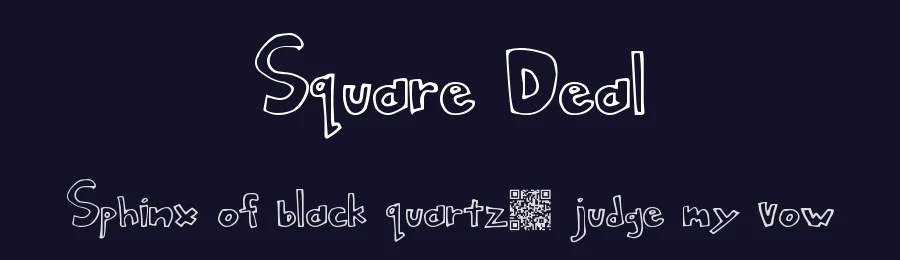 Square Deal by Xerographer Fonts — Decorative Font — thumbnail 2