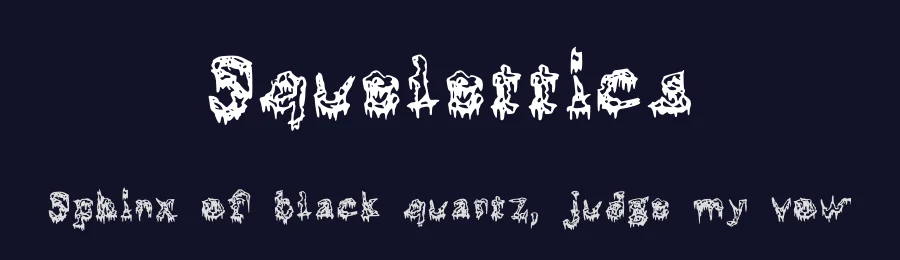 Squelettics by =spark_01= — Decorative Font — thumbnail 2