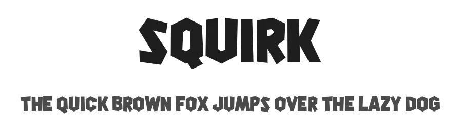 Squirk by Chequered Ink — Decorative Font