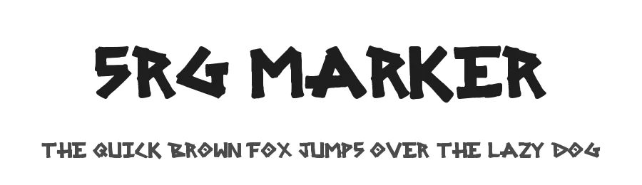 SRG Marker by srgworks — Decorative Font