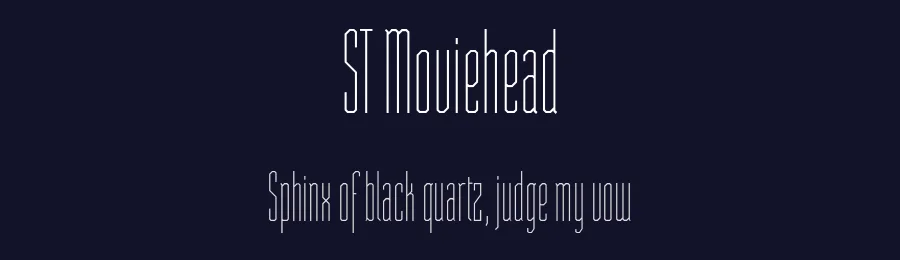 ST Moviehead by Sascha Timplan — Sans Serif Font — thumbnail 2