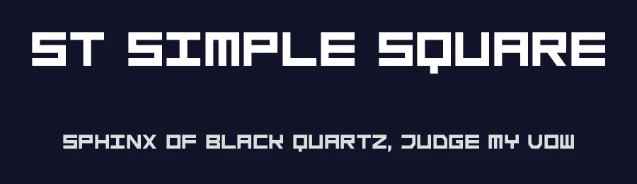 ST Simple Square by Alexander Shimanov — Display Font — thumbnail 2