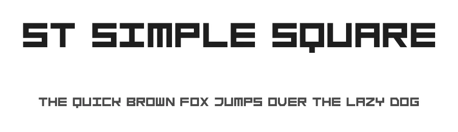 ST Simple Square by Alexander Shimanov β Display Font