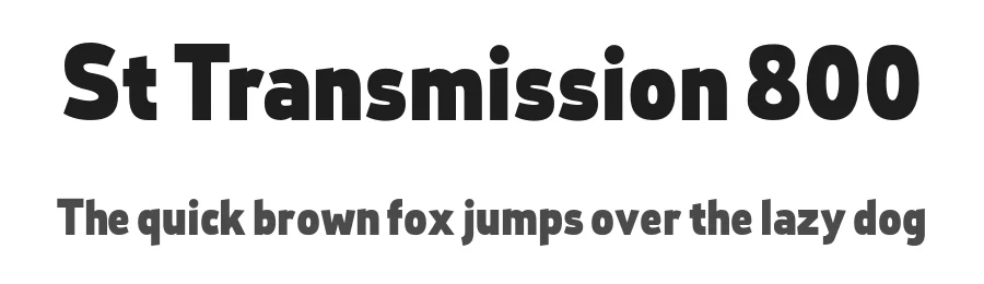 St Transmission 800 by Sascha Timplan — Sans Serif Font