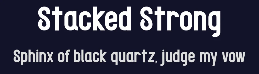 Stacked Strong by Muhammad Yafinuha — Sans Serif Font — thumbnail 2