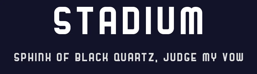 Stadium by Matthew Welch — Sans Serif Font — thumbnail 2