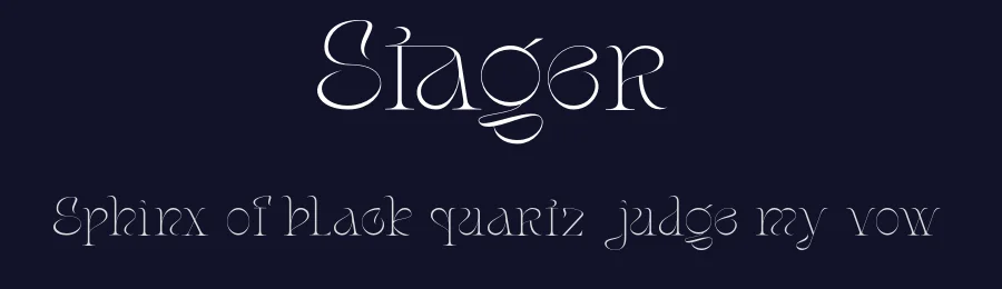 Stager by Dharmas Foundry — Decorative Font — thumbnail 2