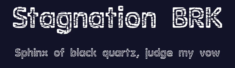 Stagnation BRK by Ænigma — Decorative Font — thumbnail 2