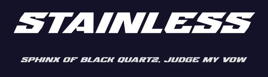 Stainless by Gassstype — Display Font — thumbnail 2