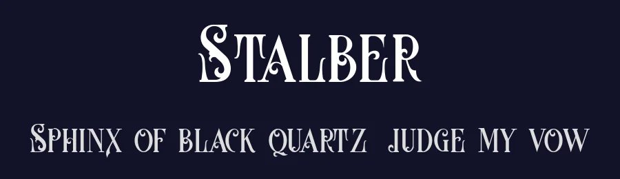 Stalber by Danu Setyaji Nugroho — Decorative Font — thumbnail 2