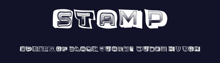 Stamp by Vladimir Nikolic — Decorative Font — thumbnail 2