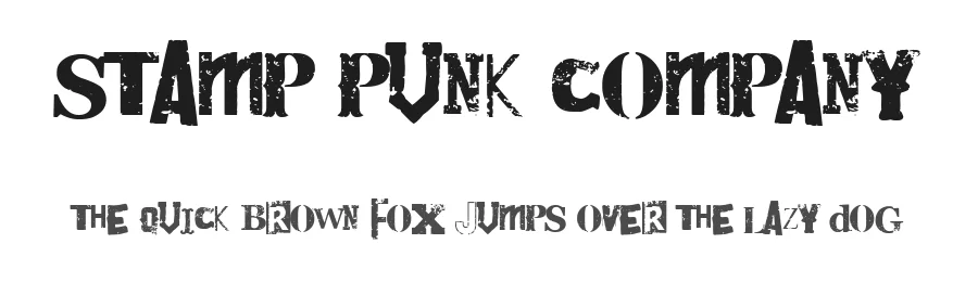 Stamp Punk Company by Woodcutter — Decorative Font