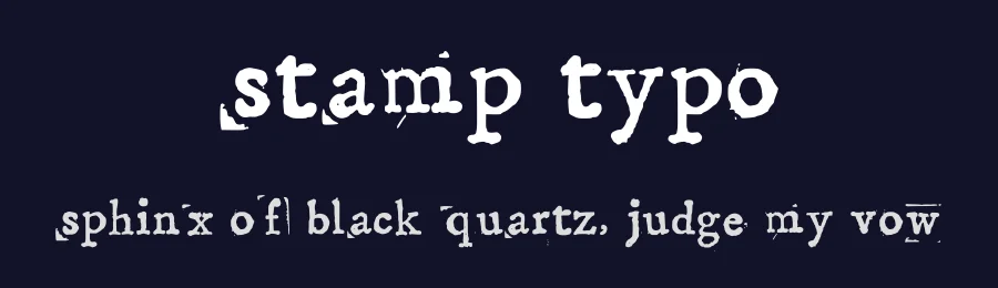 Stamp Typo by Mylène Vielzeuf — Decorative Font — thumbnail 2