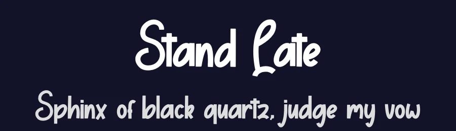 Stand Late by Skiiller Studio — Decorative Font — thumbnail 2