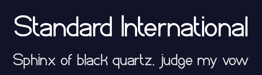 Standard International by weknow — Sans Serif Font — thumbnail 2